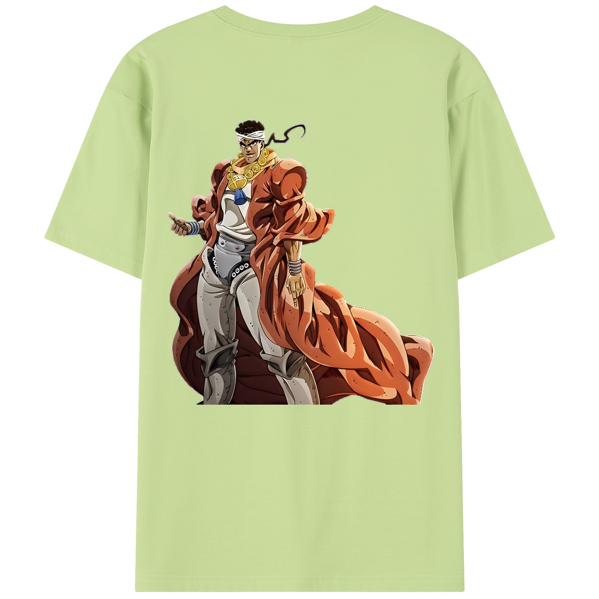 （画像用） ジョジョの奇妙な冒険 ムハンマド?アブドゥル JoJo's Bizarre Adventure Muhammad Avdol 綿100％半袖Tシャツ（背面プリント）